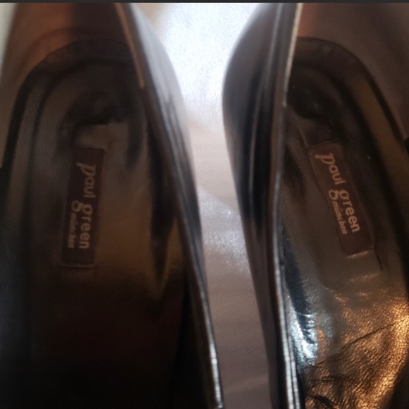 Paul Green black leather pumps. Sz9 (6.5 Paul Green) - Picture 4 of 6